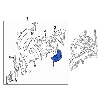 Volvo OE - Front Left Lower Fender Apron Reinforcement