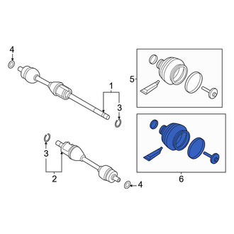 Volvo OE - Rear Inner CV Joint Boot Kit
