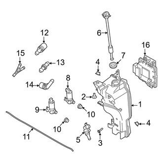 Volvo OE - Windshield - Wiper & Washer Components (Passenger Side, Reservoir)