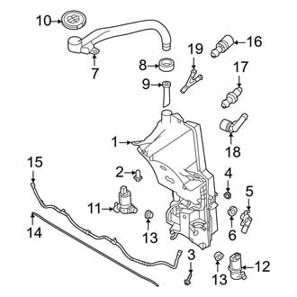 Volvo OE - Windshield - Wiper & Washer Components (Driver Side, Reservoir)