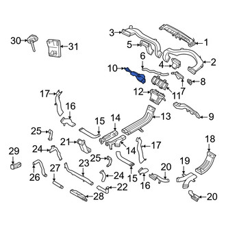 Volvo OE - Center Left Outer Instrument Panel Air Duct