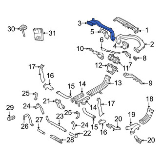 Volvo OE - Rear Right Upper Instrument Panel Air Duct