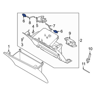 Volvo OE - Front Glove Box Latch