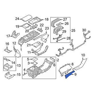 Volvo OE - Front Left Upper Rearward Console Panel