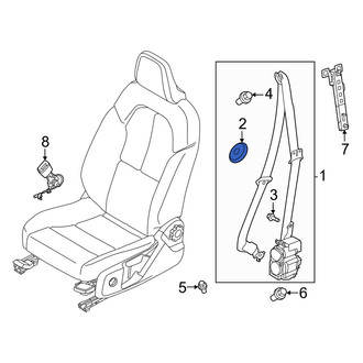 Volvo OE - Front Seat Belt Buckle Button Stop