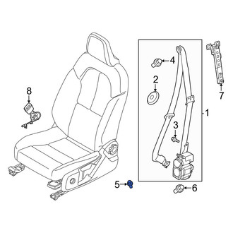 Volvo OE - Upper Seat Belt Lap and Shoulder Belt Bolt