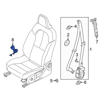 Volvo OE - Front Left Seat Belt Receptacle
