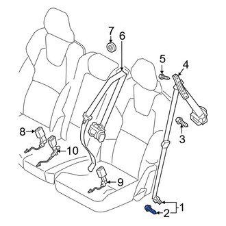 Volvo OE - Center Lower Seat Belt Lap and Shoulder Belt Bolt