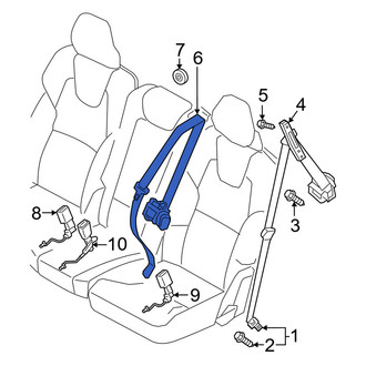 Volvo OE - Center Left Seat Belt Lap and Shoulder Belt