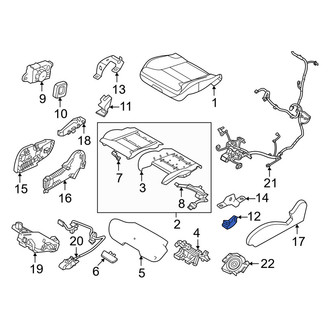 Volvo OE - Front Right Outer Seat Hinge Cover