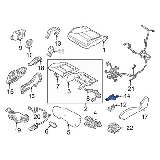 Volvo OE - Right Inner Seat Hinge Cover Bracket