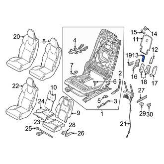 Volvo OE - Center Left Outer Seat Hinge Cover