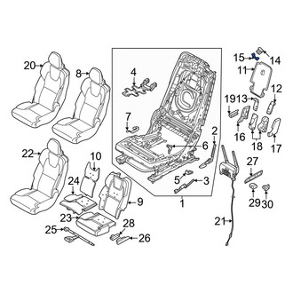 Volvo OE - Center Left Folding Seat Latch Release Handle