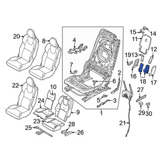 Volvo OE - Center Right Outer Seat Hinge Cover