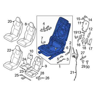 Volvo OE - Center Left Seat Frame