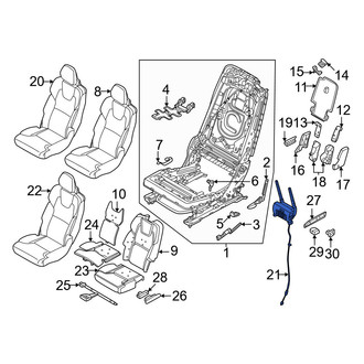 Volvo OE - Center Left Headrest Guide