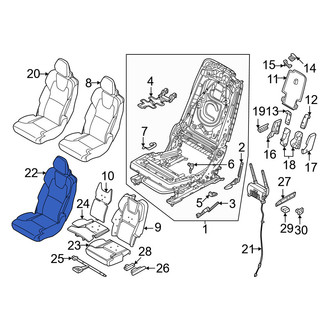 Volvo OE - Center Left Seat Cover