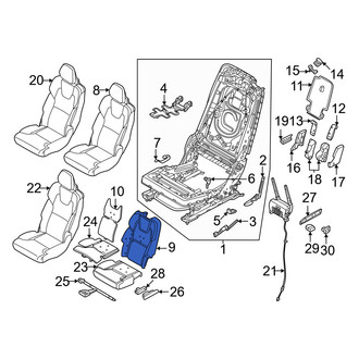 Volvo OE - Center Left Seat Back Cushion Cover