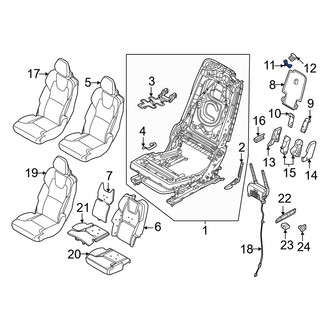 Volvo OE - Center Folding Seat Latch