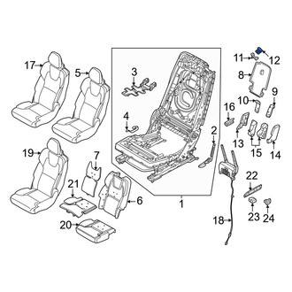 Volvo OE - Center Right Folding Seat Latch Release Handle