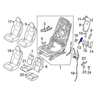 Volvo OE - Center Right Outer Seat Back Recliner Adjustment Mechanism Cover