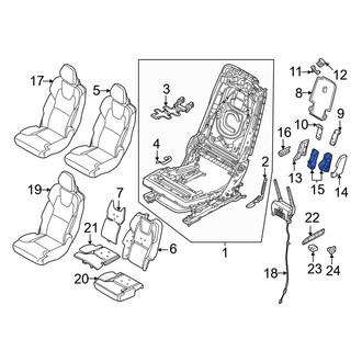 Volvo OE - Left Seat Back Recliner Adjustment Mechanism Cover Cap