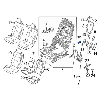 Volvo OE - Center Left Seat Back Recliner Adjustment Handle