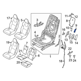 Volvo OE - Center Right Outer Seat Hinge Cover