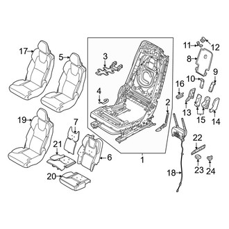 Volvo OE - Seats & Tracks - Rear Seat Components (2nd Row 7 Seat Option Outer Seat Components)