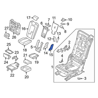 Volvo OE - Center Left Seat Back Recliner Adjustment Mechanism Cover