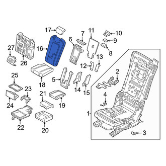 Volvo OE - Center Seat Back Cushion Cover