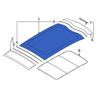 Volvo OE - Front Sunroof Glass