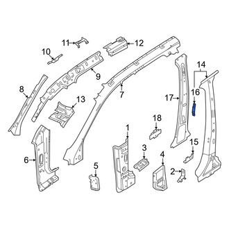 Volvo OE - Rear Right Door Lock Striker Plate