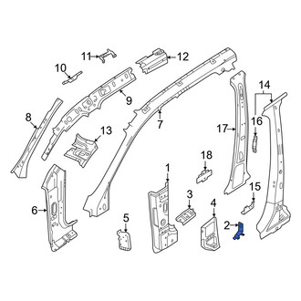 Volvo OE - Left Body A-Pillar Reinforcement Bracket