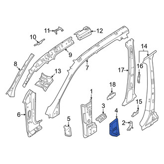 Volvo OE - Left Lower Body A-Pillar Reinforcement Anchor Plate