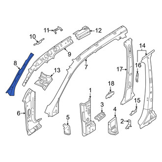 Volvo OE - Right Upper Inner Body A-Pillar Reinforcement
