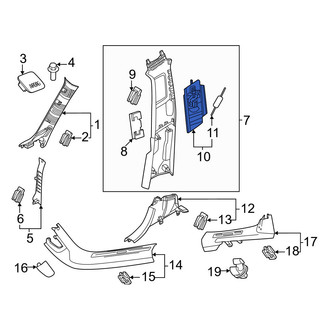 Volvo OE - Center Seat Belt Guide