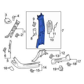 Volvo OE - Left Lower Door Pillar Post Trim Set