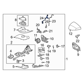Volvo OE - Rear Left Door Mirror Wiring Harness