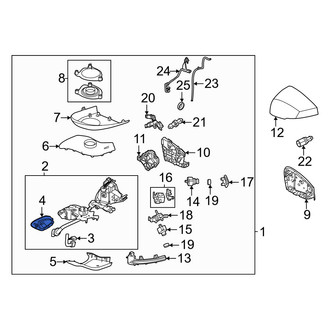 Volvo OE - Left Door Mirror Seal