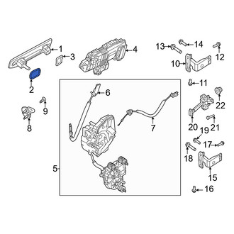 Volvo OE - Front Left Outer Exterior Door Handle Seal
