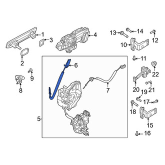 Volvo OE - Front Upper Door Latch Cable