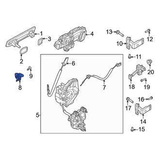 Volvo OE - Front Door Lock Striker Plate