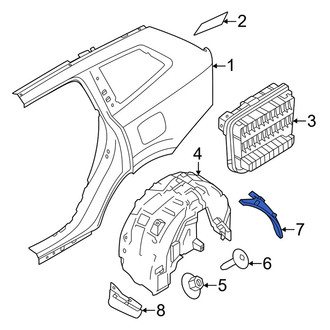 Volvo OE - Left Quarter Panel Splash Shield Insulator