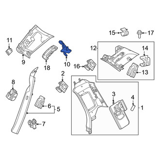 Volvo OE - Left Body D-Pillar Trim Panel Bracket