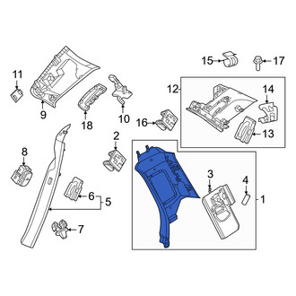 Volvo OE - Rear Center Left Interior Quarter Panel Trim Panel