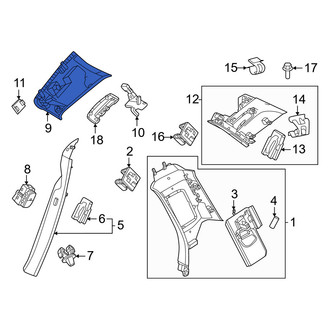 Volvo OE - Rear Left Body D-Pillar Trim Panel