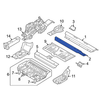 Volvo OE - Rear Center Floor Pan Crossmember