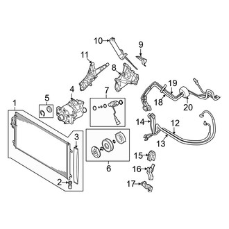 Volvo OE - Air Conditioner & Heater - Condenser, Compressor & Lines