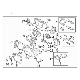 Volvo OE - Air Conditioner & Heater - Evaporator & Heater Components (2.0L)